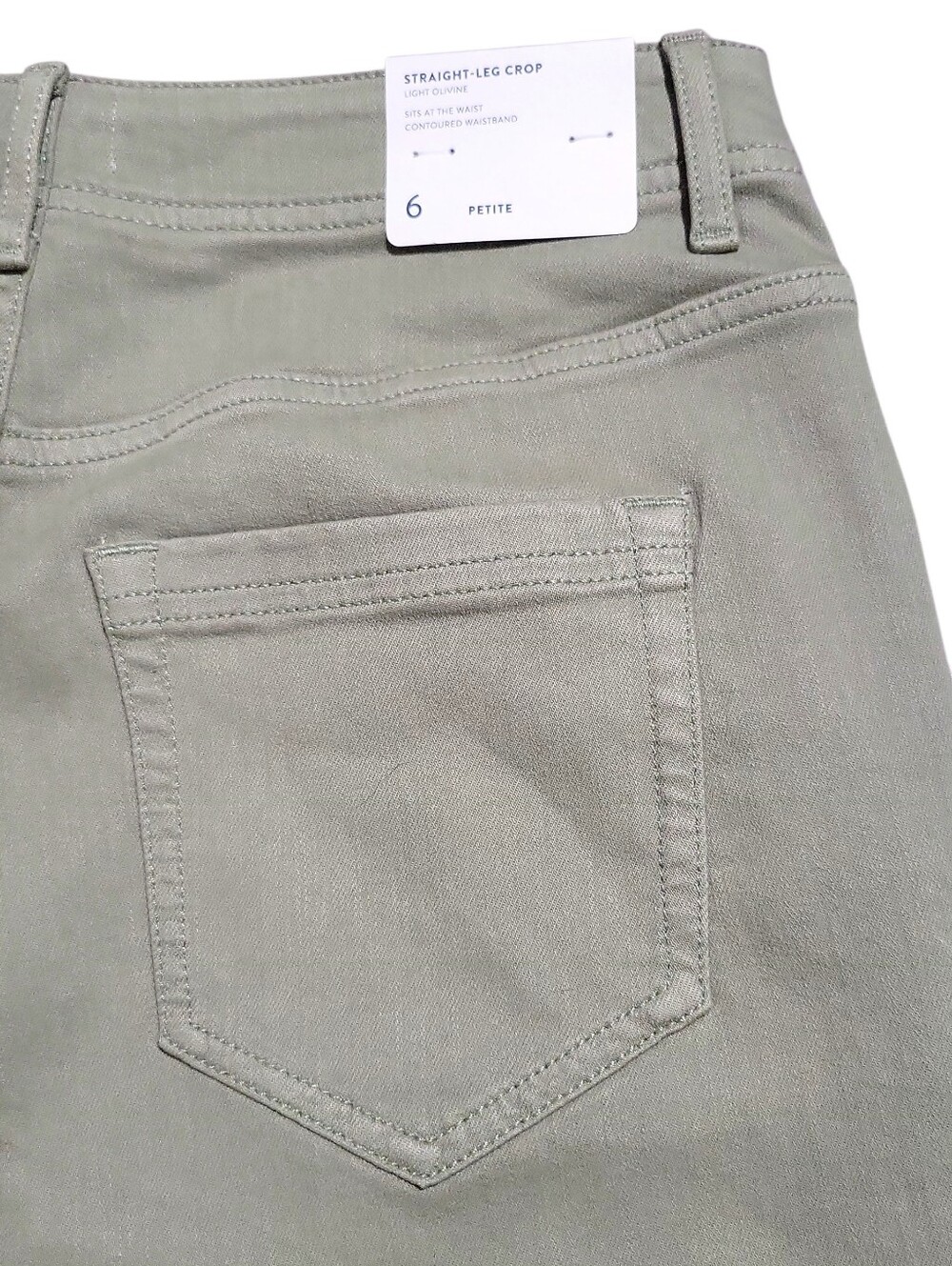 J. Jill High-Rise Straight Leg Crop Light Olivine Size 6 NWT Stretch 14×23 - Picture 4 of 16